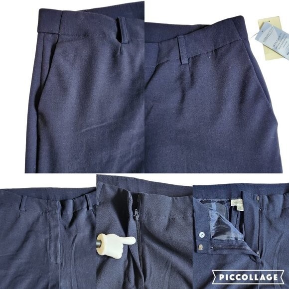 Coldwater Creek blue Willow Wide Leg Trouser Dress pants sz 14 MISSES - Picture 7 of 12